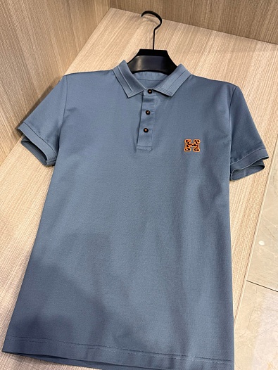 Мужское поло Hermes Premium - Blue   