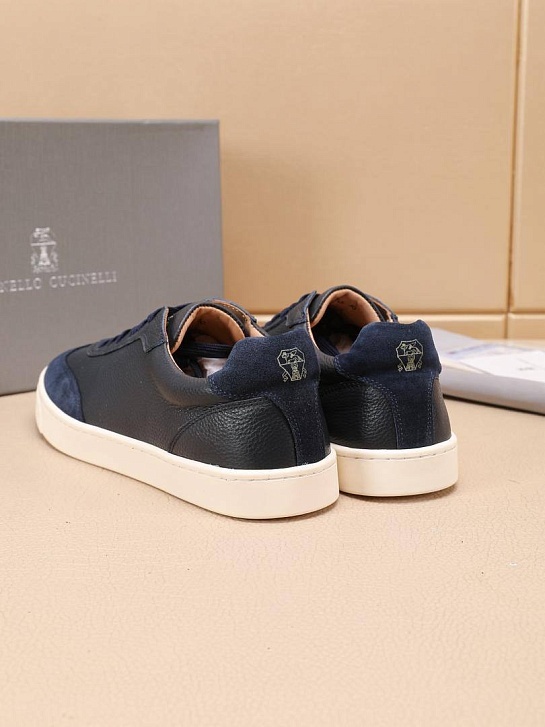 Комбинированные кроссовки Brunello Cucinelli low-top - Navy