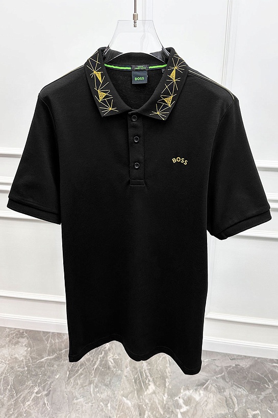 Мужское чёрное поло Hugo Boss Paddy 9