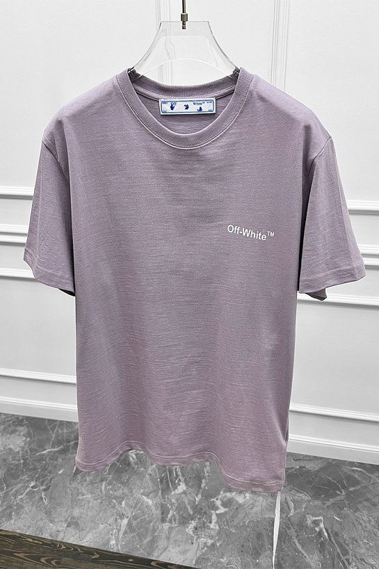 Оверсайз футболка Off-White Wave Diag print - Light Purple