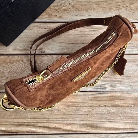 Замшевая сумка Prada re Edition 23x12 см - Brown