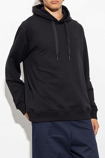 Чёрное худи Burberry Ekd Inlay 'Marks'   