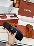 Женские замшевые шлёпанцы Loro Piana Premium - Brown