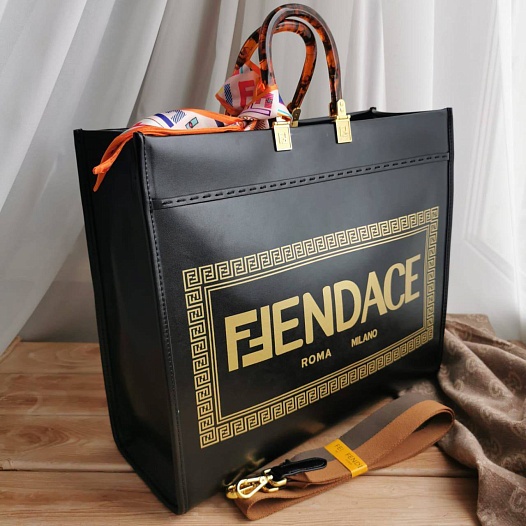 Кожаная сумка-шоппер Fendi Damen Sunshine 40x34 см   