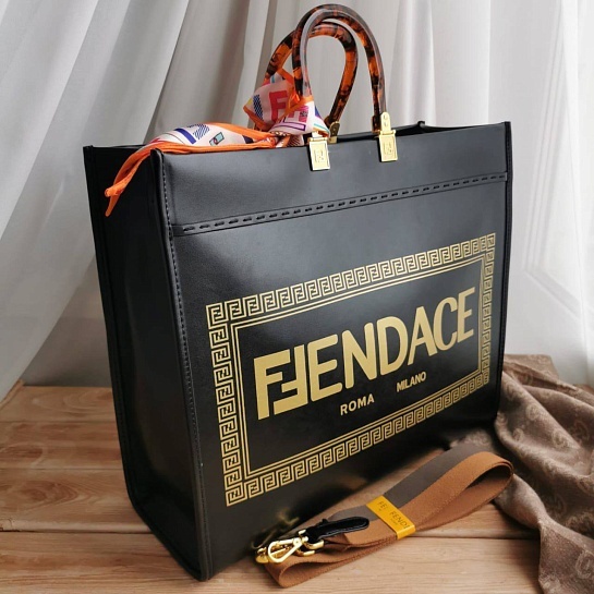 Кожаная сумка-шоппер Fendi Damen Sunshine 40x34 см