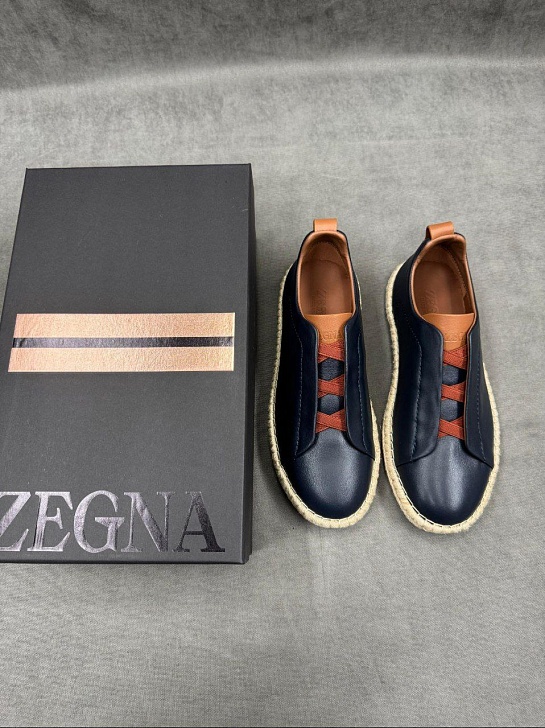Мужские кроссовки Ermenegildo Zegna Triple Stitch - Navy