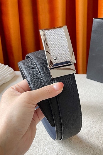 Двусторонний кожаный ремень Montblanc Premium (ширина 3.5 см)   