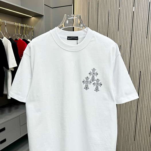 Белая оверсайз футболка Chrome Hearts Premium   