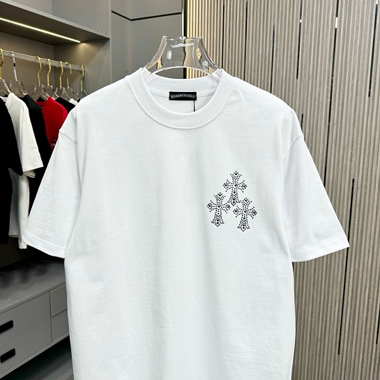 Белая оверсайз футболка Chrome Hearts Premium