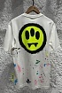 Белая оверсайз футболка Barrow logo-print paint-splatter