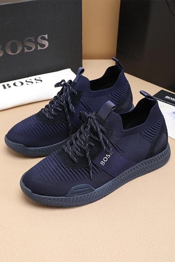 Текстильные кроссовки Hugo Boss Titanium - Navy   