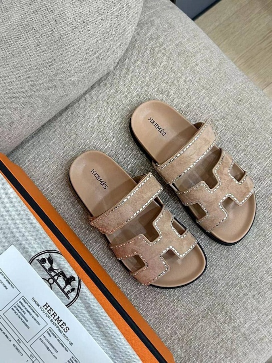 Женские сандалии Hermes Premium - Beige