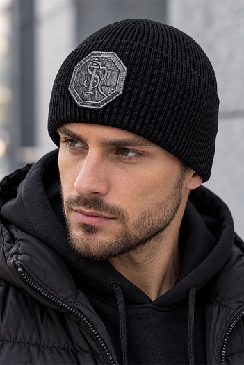 Шапка Stefano Ricci logo-embroidered - Black   