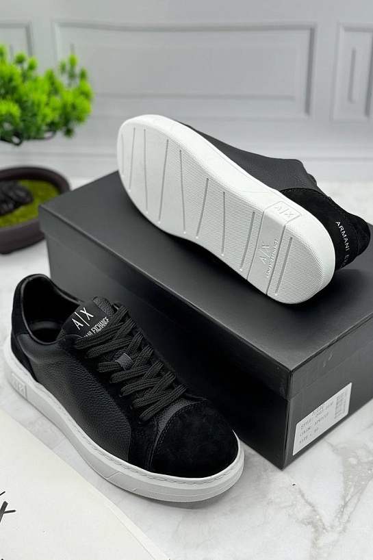 Мужские комбинированные кроссовки Armani Exchange