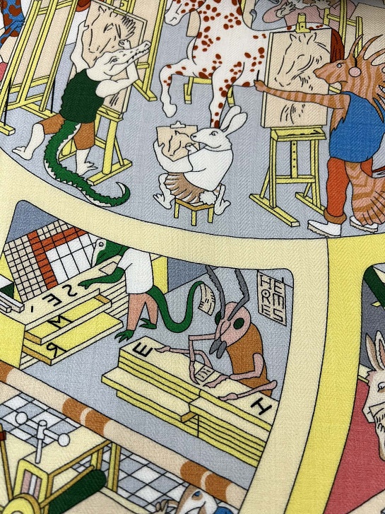 Платок Hermes Academia Hippica premium 140x140 см