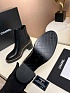 Женские кожаные сапоги Chanel premium - Black