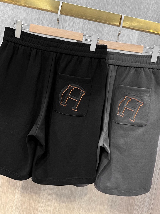 Мужские серые шорты Hermes