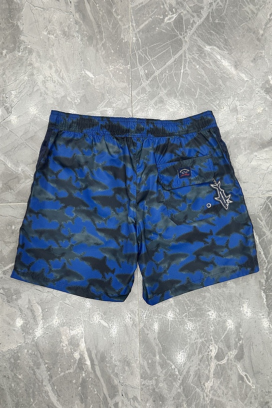 Мужские шорты Paul & Shark blurred shark - Blue / Black