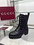 Женские кожаные ботинки Gucci Double G