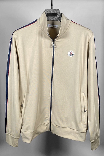 Брендовая мужская кофта Moncler бежевого цвета   
