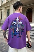 Фиолетовая оверсайз футболка Chrome Hearts Premium