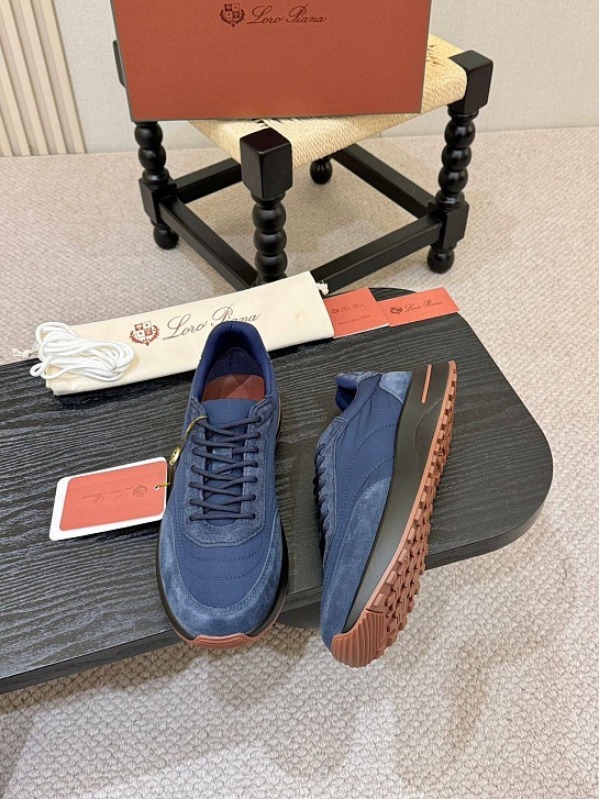 Мужские кроссовки Loro Piana Week End Walk - Navy