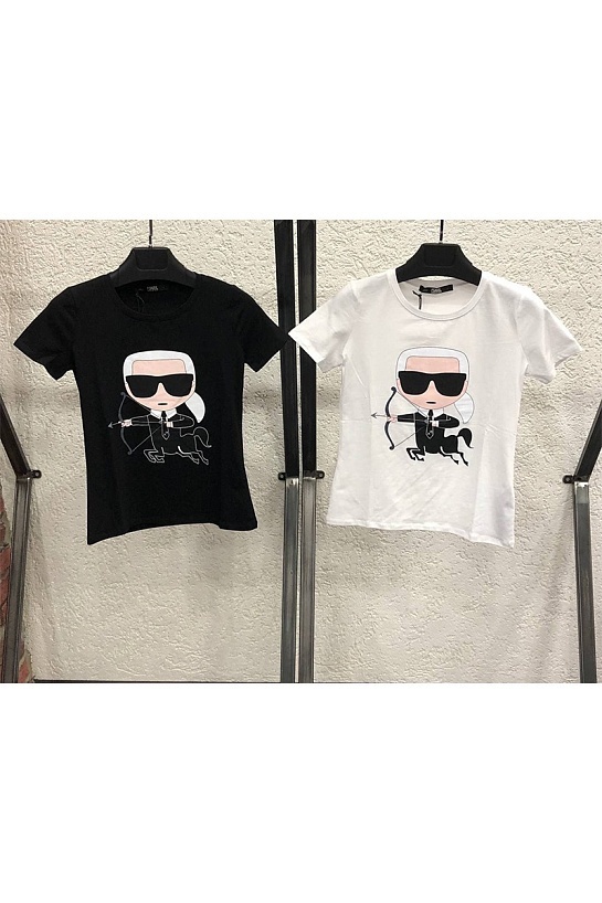 Женская белая футболка Karl Lagerfeld "Sagittarius"