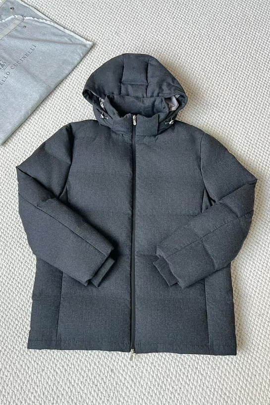 Мужской пуховик Brunello Cucinelli Premium - Dark Grey
