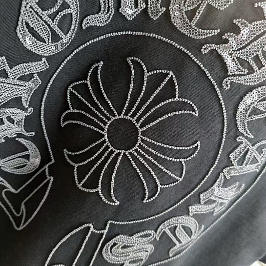 Чёрная оверсайз футболка Chrome Hearts Premium