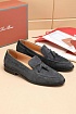 Замшевые лоферы Loro Piana tassel - Grey