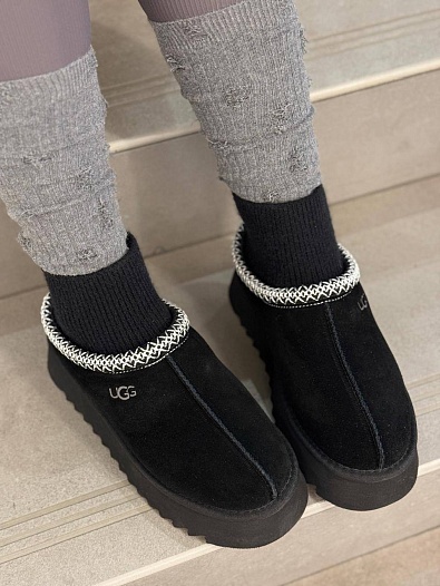 Женские ботинки UGG Classic Mini Cresent - Black   