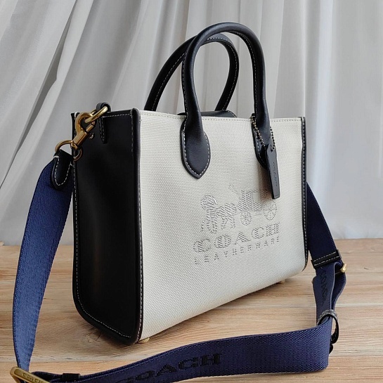 Женская сумка Coach Ace Tote 26 With Horse And Carriage Print 26x20 см (4 расцветки)