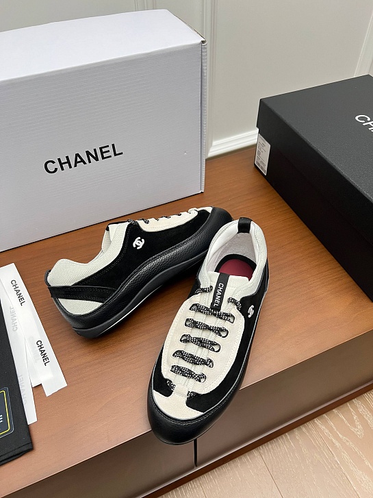 Женские комбинированные кроссовки Chanel premium