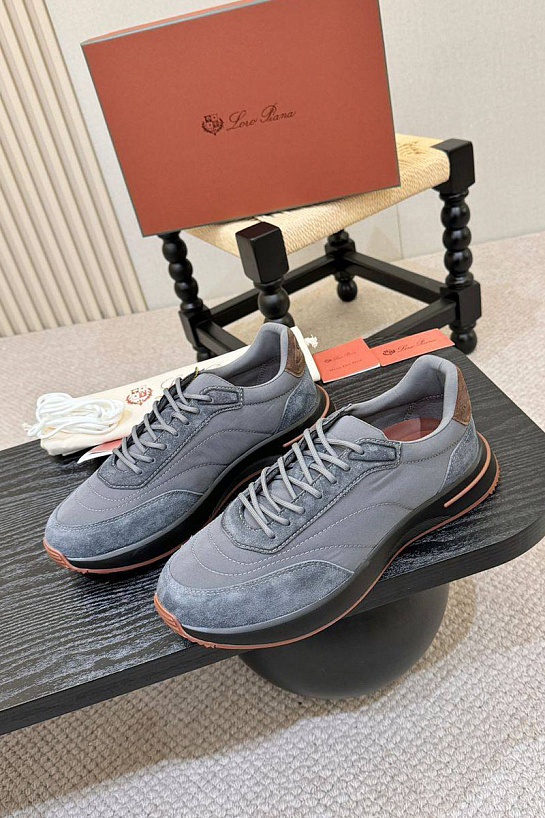 Мужские кроссовки Loro Piana Week End Walk - Grey