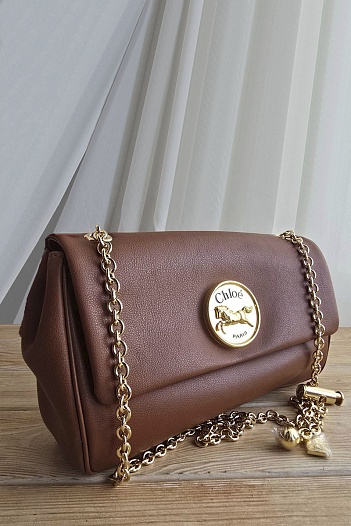 Кожаная сумка Chloe 28x17 см   
