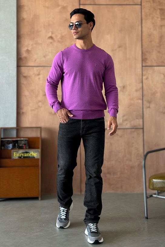 Мужские чёрные джинсы Emporio Armani regular fit