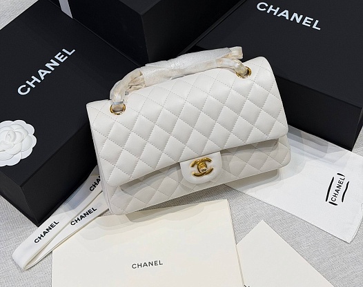 Кожаная сумка Chanel Classic Flap premium 25x13x7 см (8 расцветок)   