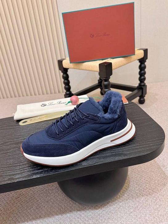 Кроссовки с мехом Loro Piana Week End Walk Evo premium