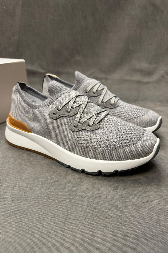 Мужские кроссовки Brunello Cucinelli knitted - Grey