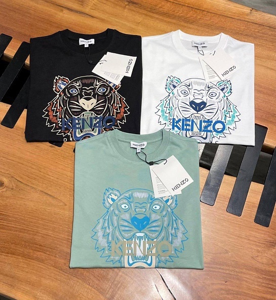 Футболка светло-зелёного цвета Kenzo Tiger print