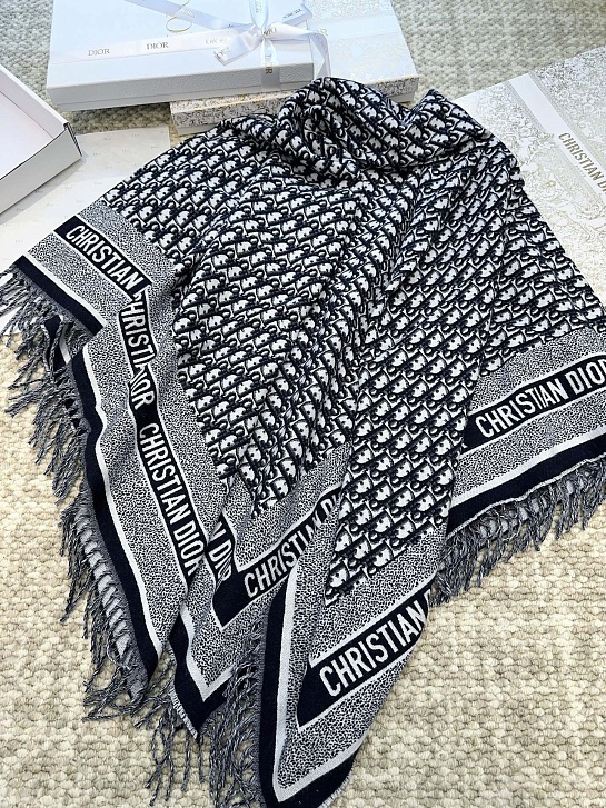 Шарф Dior Oblique Monogram premium 140x140 см
