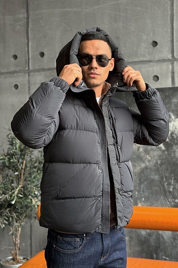 Мужской пуховик Moncler Madeira - Dark Grey   