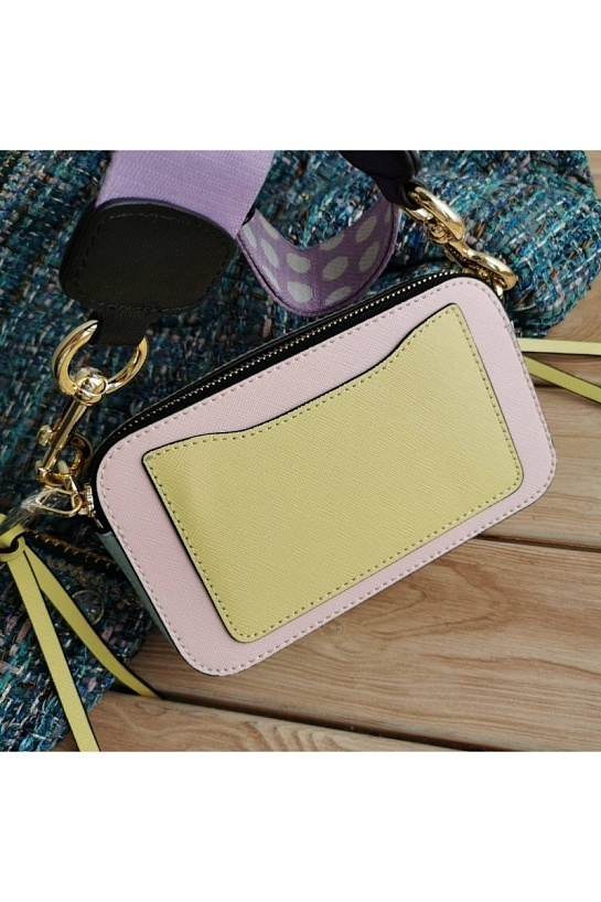 Кожаная сумка Marc Jacobs 25x16 см - Pink / Blue