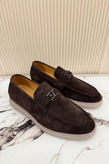 Мужские замшевые лоферы Ermenegildo Zegna   