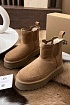 Женские замшевые ботинки с мехомм UGG Dipper - Chestnut