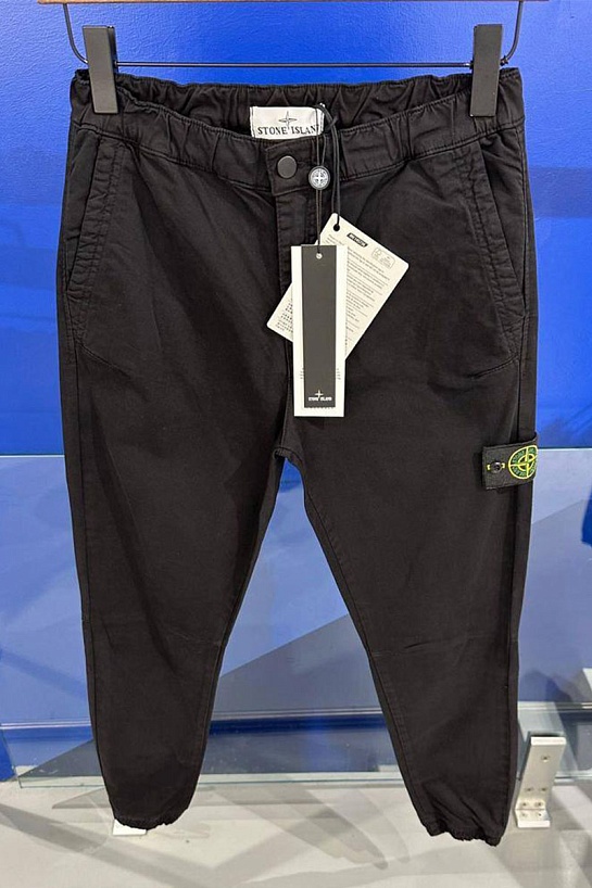 Мужские чёрные джоггеры Stone Island compass-patch