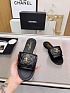 Женские кожаные шлёпанцы Chanel premium