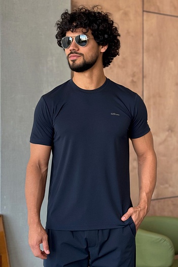 Мужская тёмно-синяя футболка Kiton   