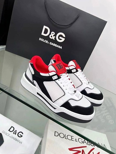 Женские комбинированные кроссовки Dolce&Gabbana New Roma   