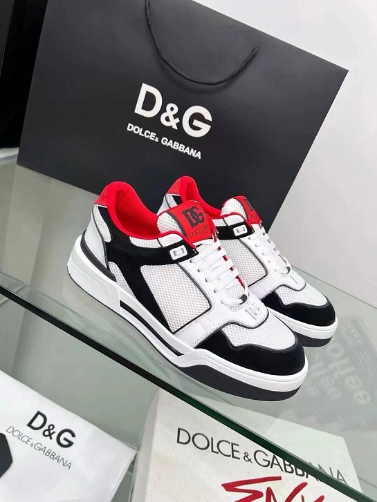 Женские комбинированные кроссовки Dolce&Gabbana New Roma